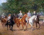 unknow artist Classical hunting fox, Equestrian and Beautiful Horses, 015. USA oil painting artist
